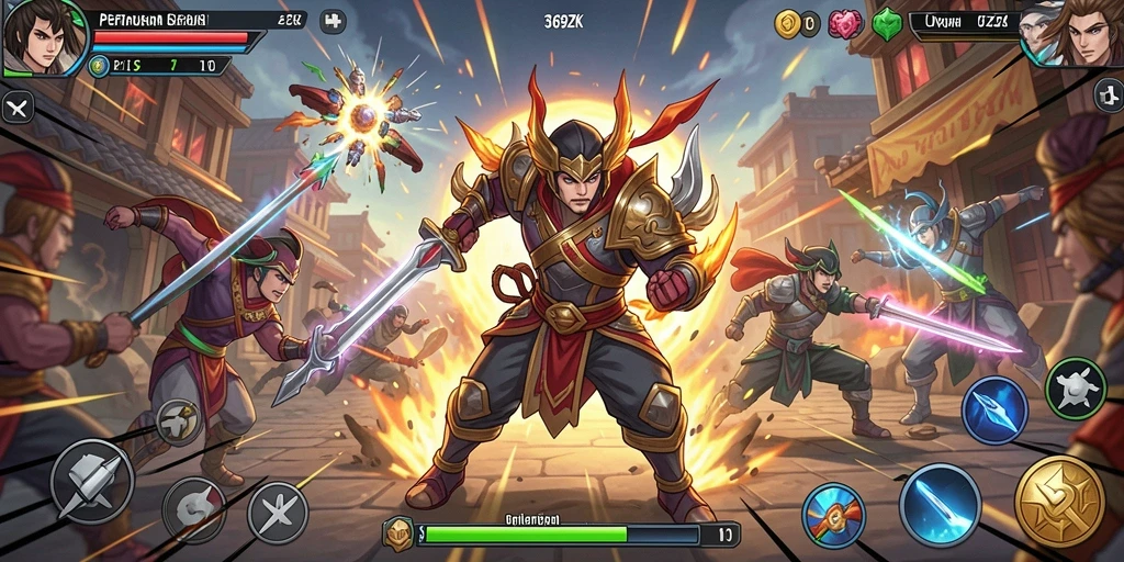 Tampilan screenshot 369ZK yang menampilkan pertarungan seru antar karakter.