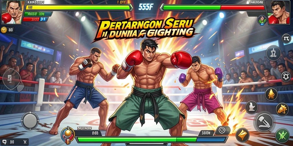 Tampilan gameplay seru dan mendebarkan di 555F.