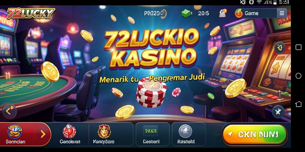 Screenshot gameplay 72LUCKY menampilkan suasana Kasino yang mendebarkan.