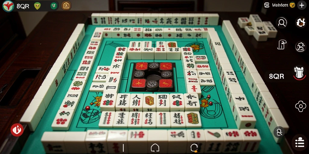 Tampilan gameplay dari 8QR yang menampilkan tingkat keseruan Mahjong.