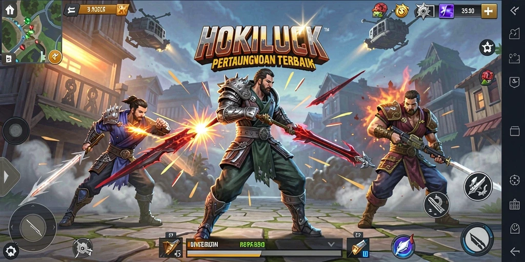 Tangkapan layar HOKILUCK menampilkan aksi mendebarkan dalam gameplay Battle Royale.