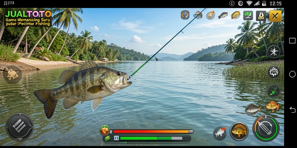 Tampilkan gameplay seru JUALTOTO dengan aksi memancing.