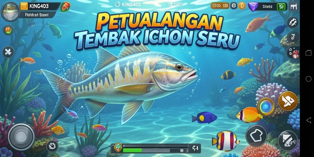 Gameplay seru menangkap ikan di KING403 dengan grafis menarik.