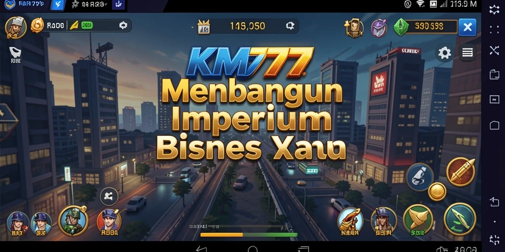 Gameplay KM777 menyajikan tantangan membangun bisnis.