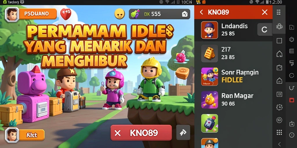 Tampilan gameplay KNO89 dengan grafik Idle yang menawan.