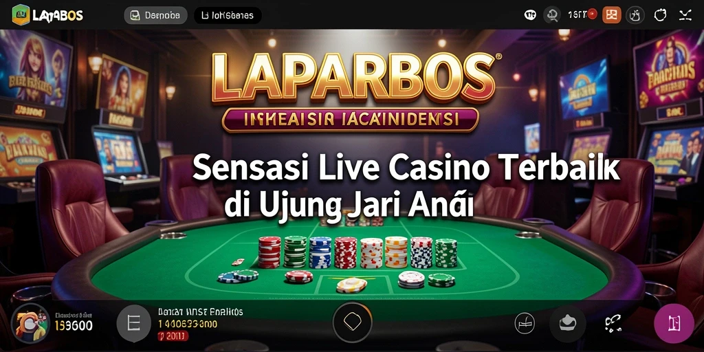 Tampilan menarik dari permainan Live Casino LAPARBOS yang menawarkan interaksi langsung.