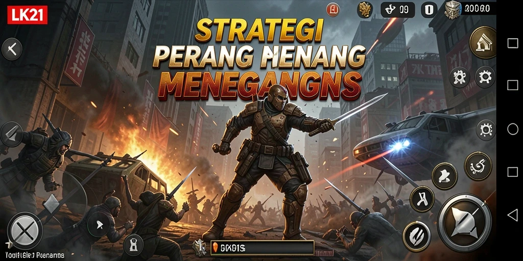 Tampilan gameplay mengesankan dalam permainan strategi LK21.