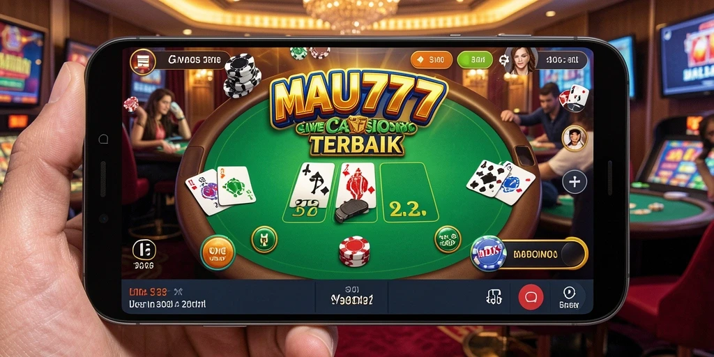 Tampilan gameplay Live Casino yang mendebarkan di MAU777.