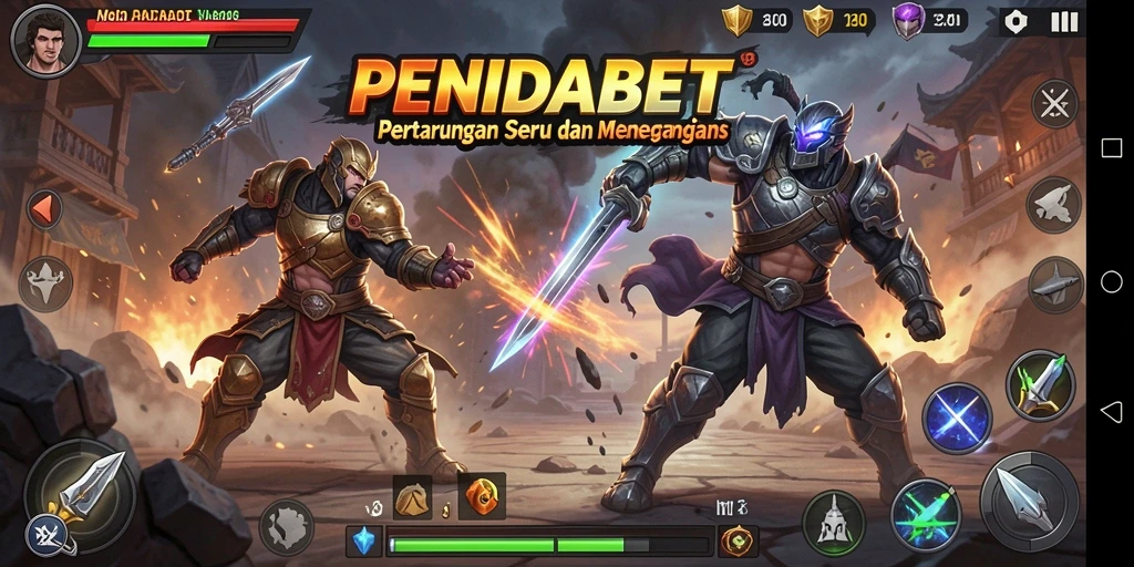 Screenshot dari gameplay seru PENIDABET yang menggambarkan pertarungan mendebarkan.