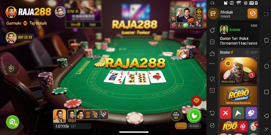 Tampilan menarik dari gameplay Poker di RAJA288.