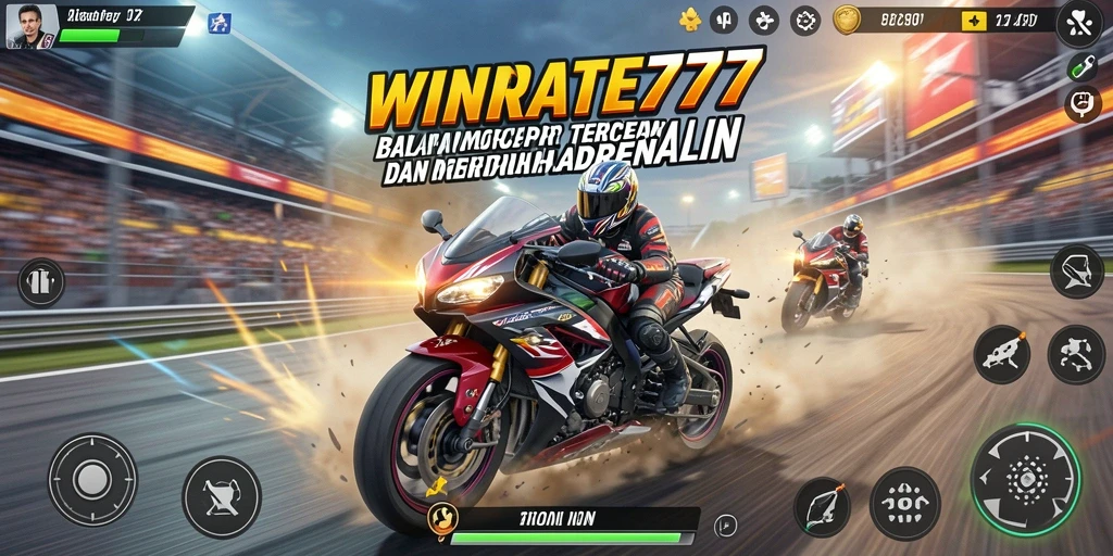Tampilan gameplay balapan motor yang menegangkan dan penuh aksi.
